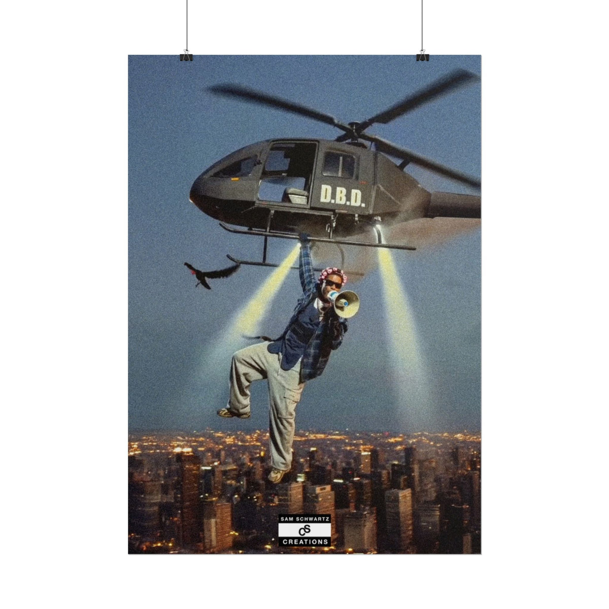 Don't Be Dumb Poster | Helicopter Music Culture Wall Art