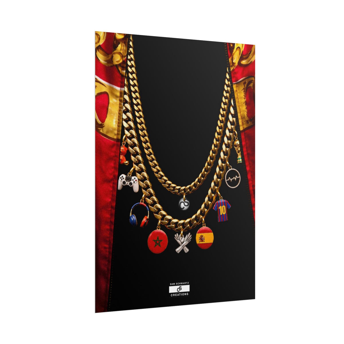 Culture in Gold Poster | Football, Music and Morocco-Spain Wall Art