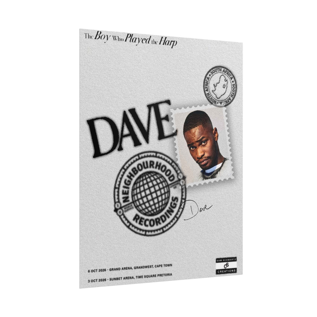 The Boy Who Played the Harp Poster | Dave South Africa Wall Art