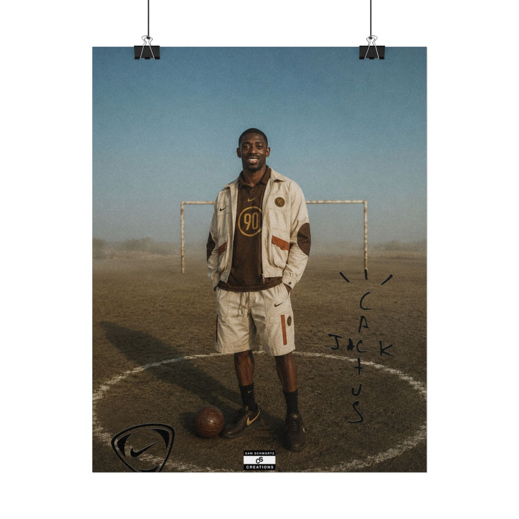 Cactus Jack 90 Poster | Ousmane Dembélé Football Wall Art