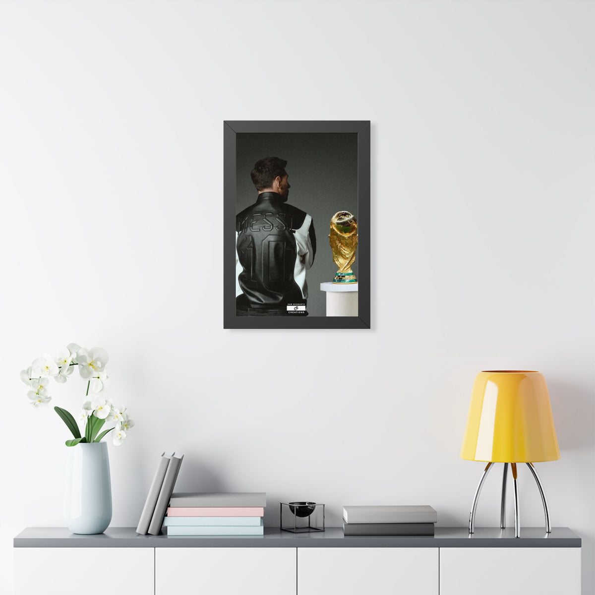 Messi X WC Framed Poster — Framed GOAT Wall Art