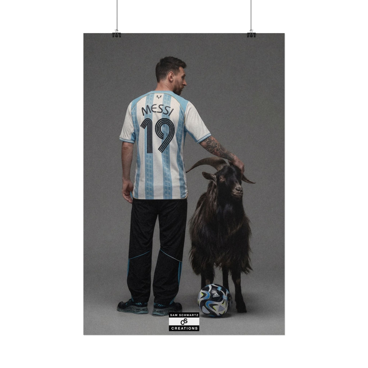 The GOAT Standard Poster | Lionel Messi Football Wall Art
