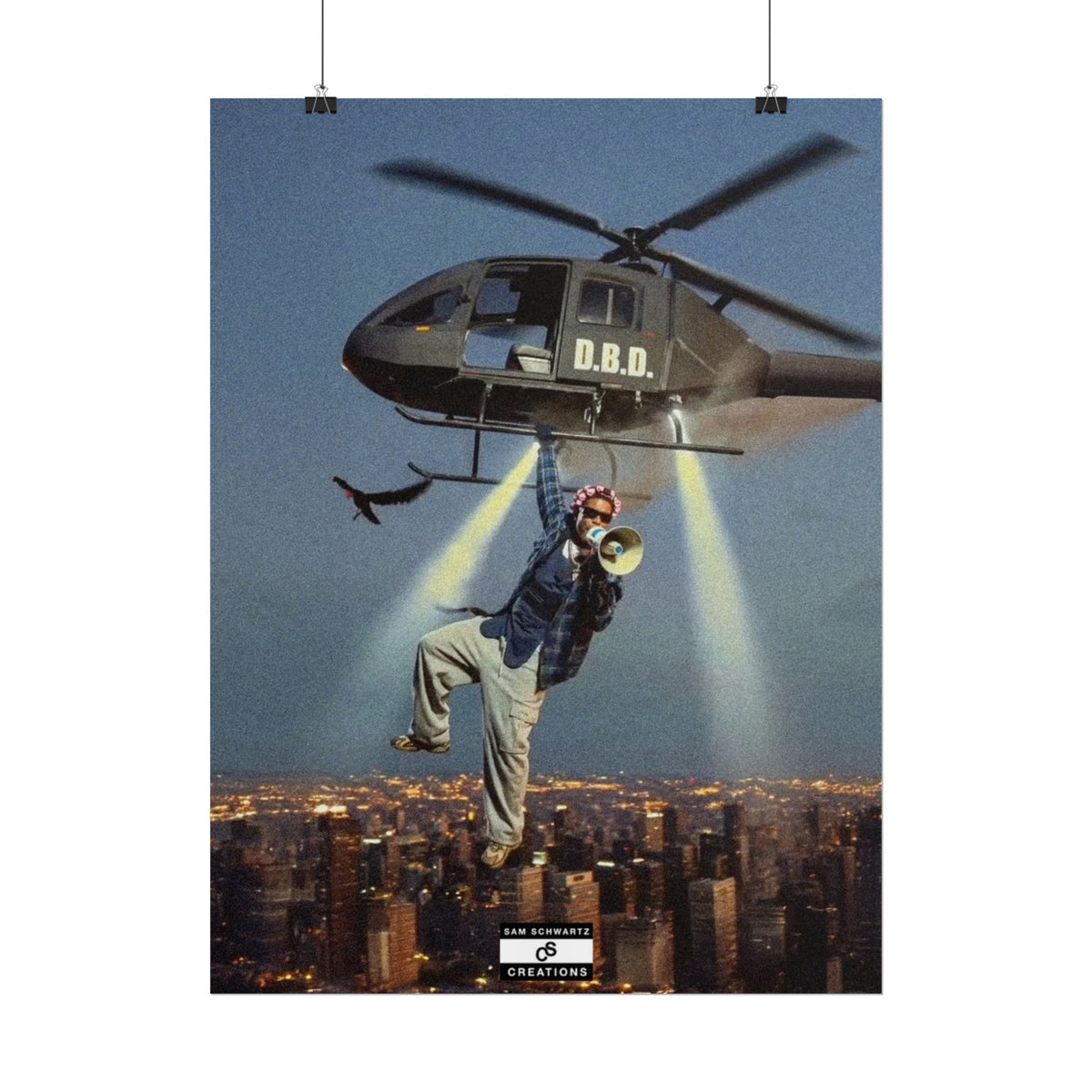 Don't Be Dumb Poster | Helicopter Music Culture Wall Art