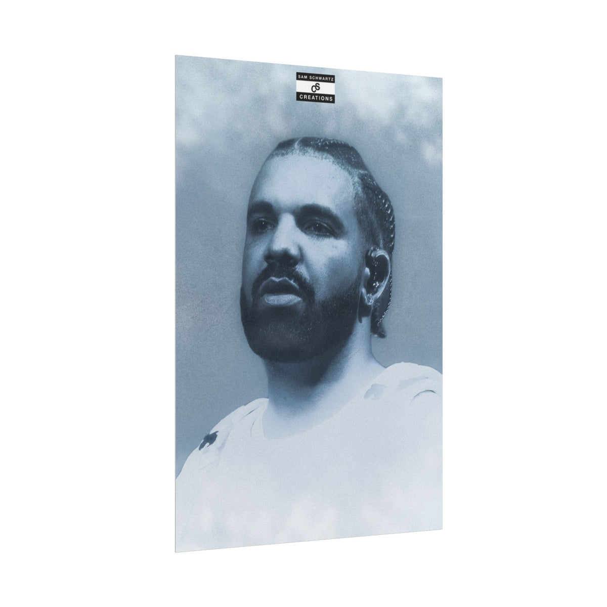 Blue Haze Poster | Drake Music Portrait Wall Art