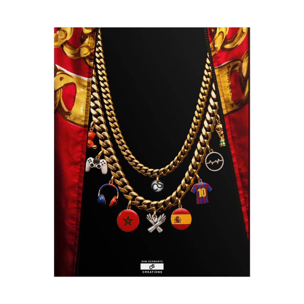 Culture in Gold Poster | Football, Music and Morocco-Spain Wall Art
