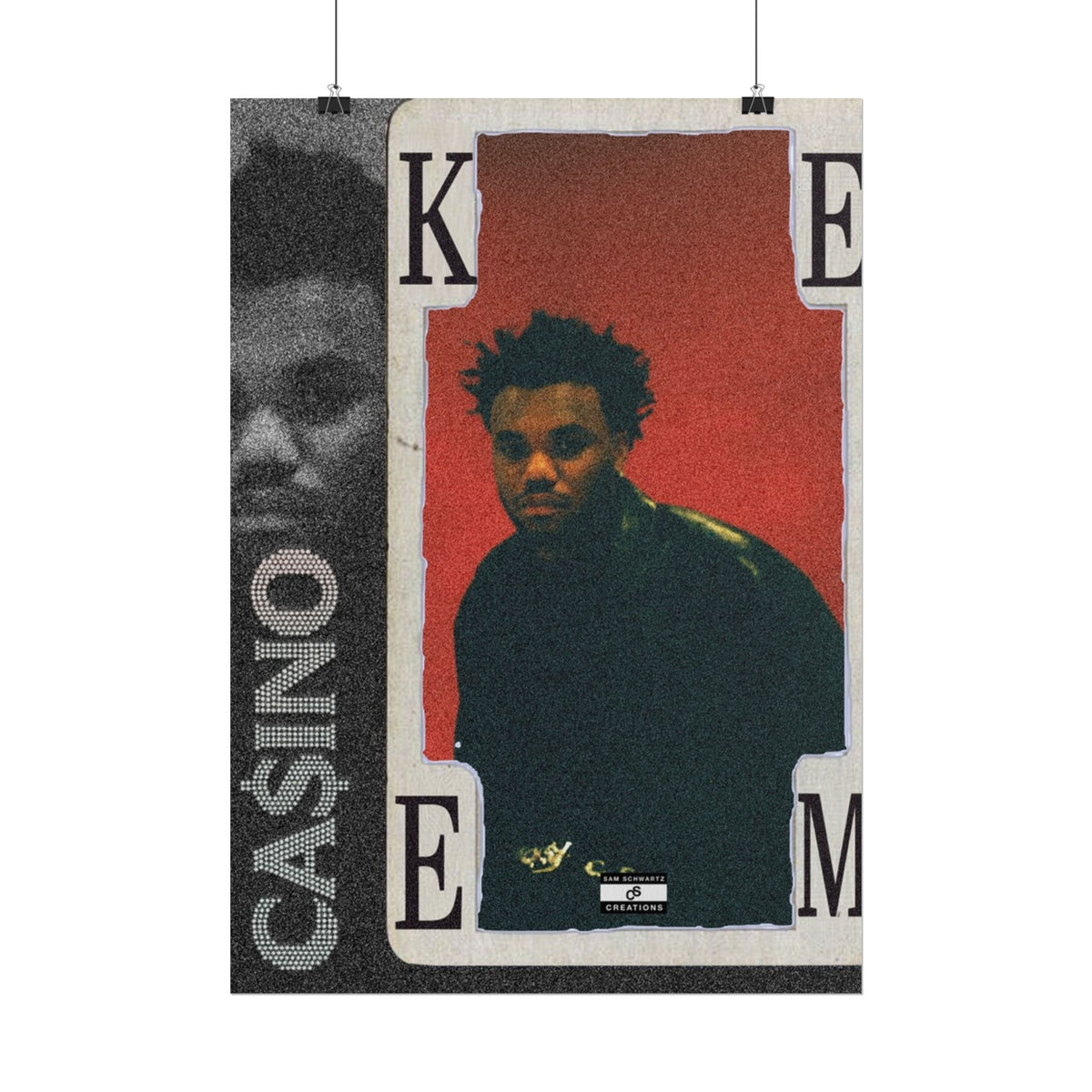 Casino Card Poster | Music Artist Playing Card Wall Art
