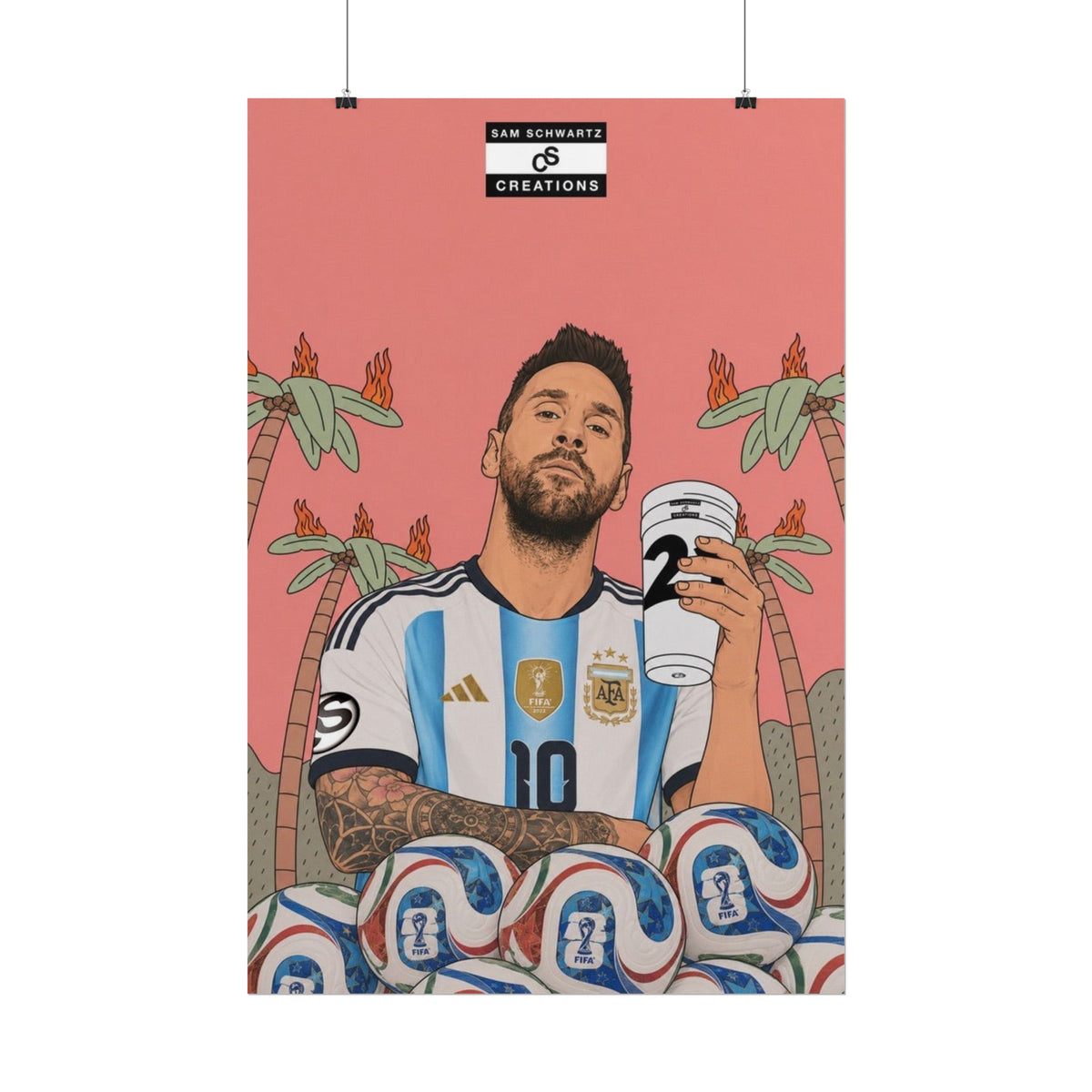 Fuel for Greatness Poster | Lionel Messi World Cup Football Wall Art