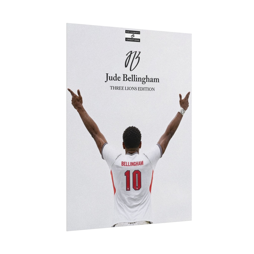 Three Lions Edition Poster | Jude Bellingham England Football Wall Art