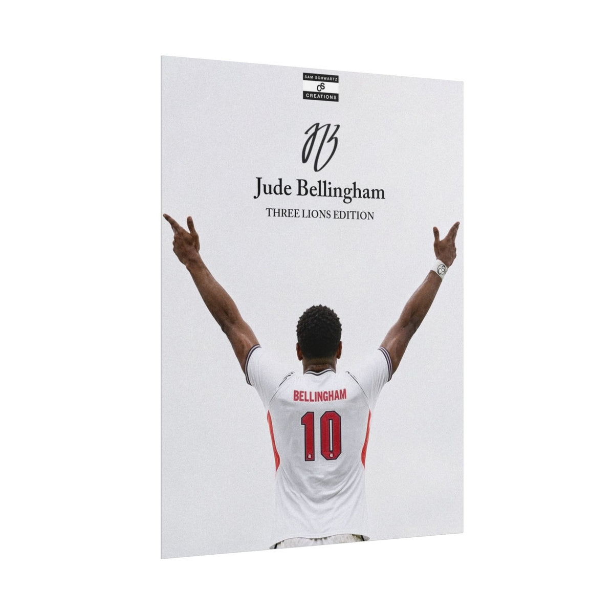 Three Lions Edition Poster | Jude Bellingham England Football Wall Art