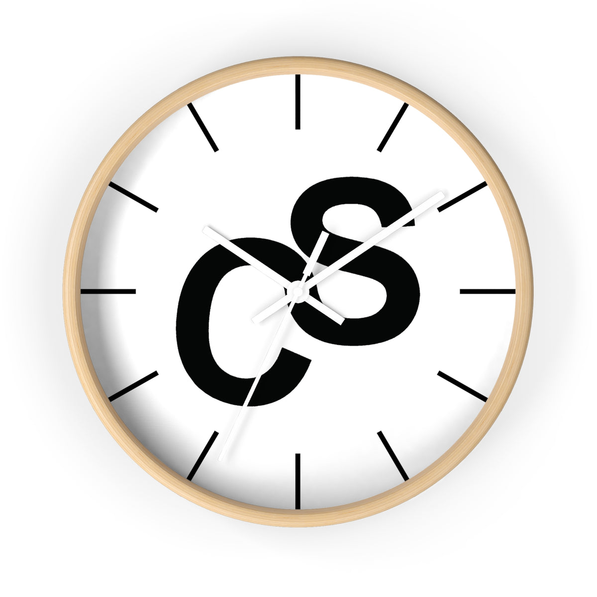 Sam Schwartz Creations Wall Clock — Bold SSC Initials Modern Clock