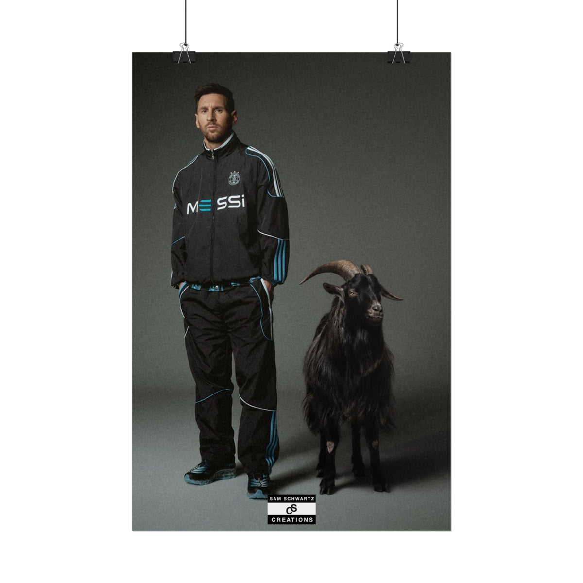 The GOAT Poster | Lionel Messi Football Wall Art