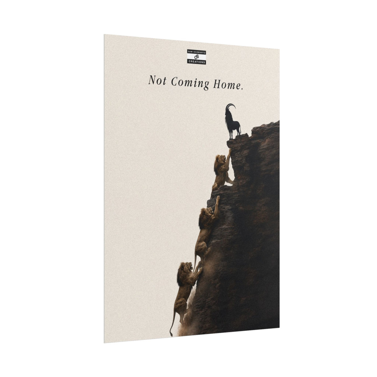 Not Coming Home Poster | England Football Lion and GOAT Wall Art