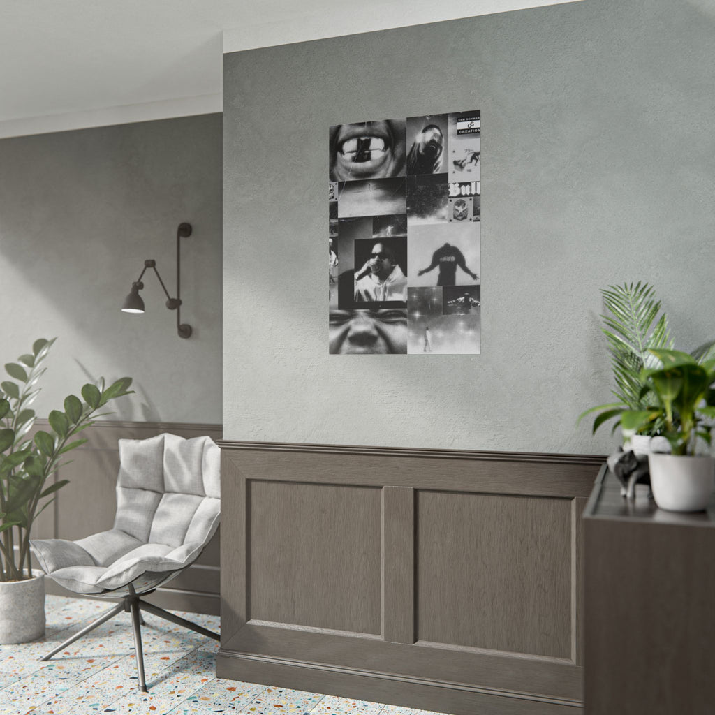 Bully Archive Poster | Experimental Kanye West Music Collage Wall Art