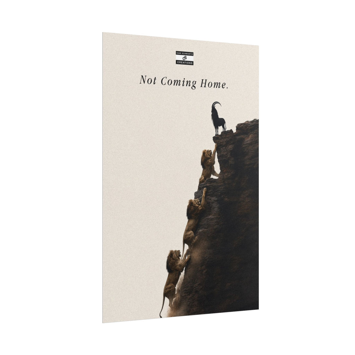 Not Coming Home Poster | England Football Lion and GOAT Wall Art