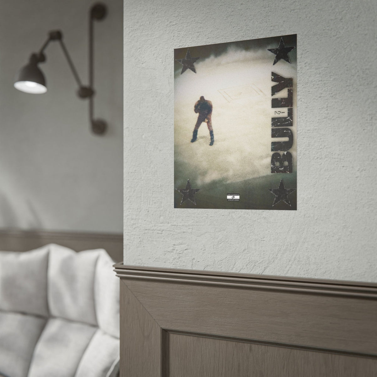 Bully in the Mist Poster | Experimental Kanye West Music Wall Art