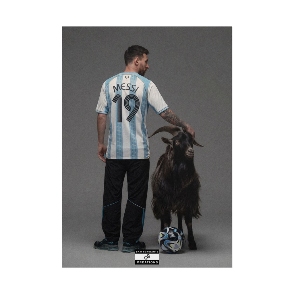 The GOAT Standard Poster | Lionel Messi Football Wall Art
