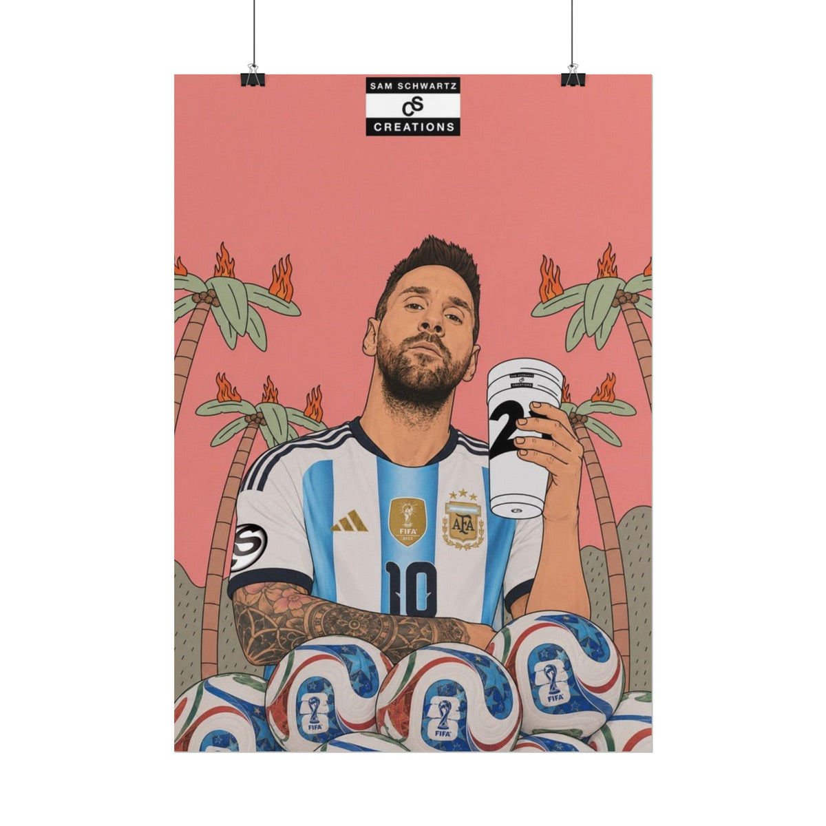 Fuel for Greatness Poster | Lionel Messi World Cup Football Wall Art