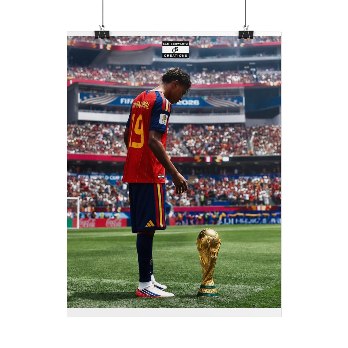 The Golden Dream Poster | Lamine Yamal Spain Football Wall Art