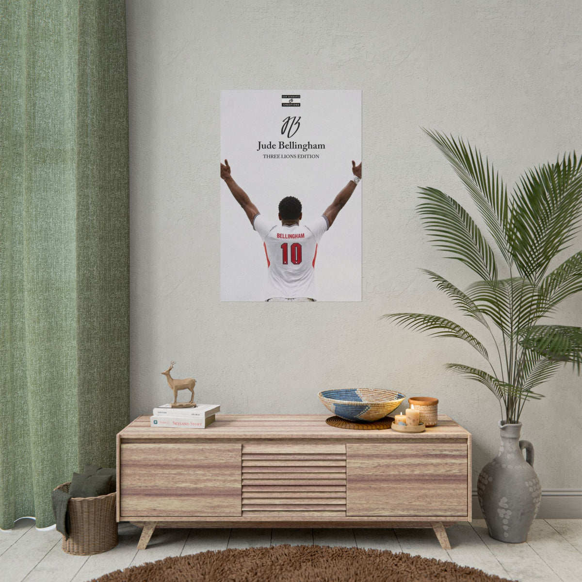 Three Lions Edition Poster | Jude Bellingham England Football Wall Art