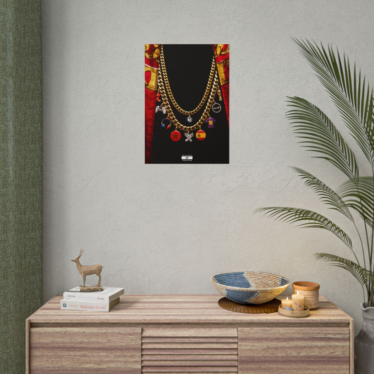Culture in Gold Poster | Football, Music and Morocco-Spain Wall Art