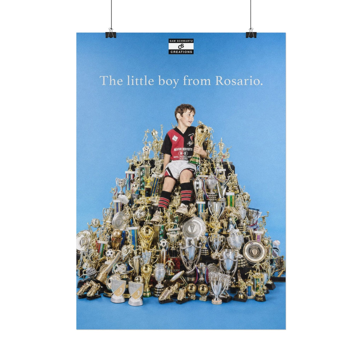 The Little Boy from Rosario Poster | Lionel Messi Football Wall Art