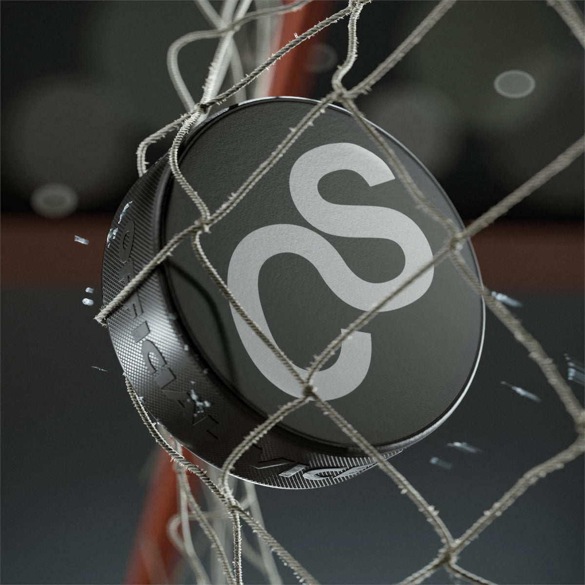 Sam Schwartz Creations Hockey Puck — Minimal Monogram Sam Schwartz Creations Team Puck