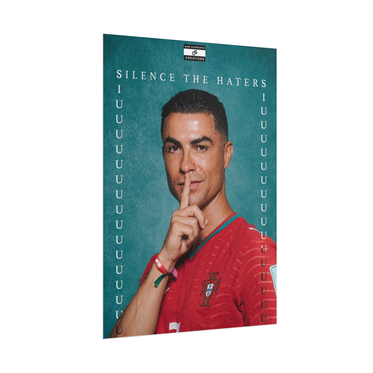 Silence the Haters Poster | Cristiano Ronaldo Portugal Football Wall Art