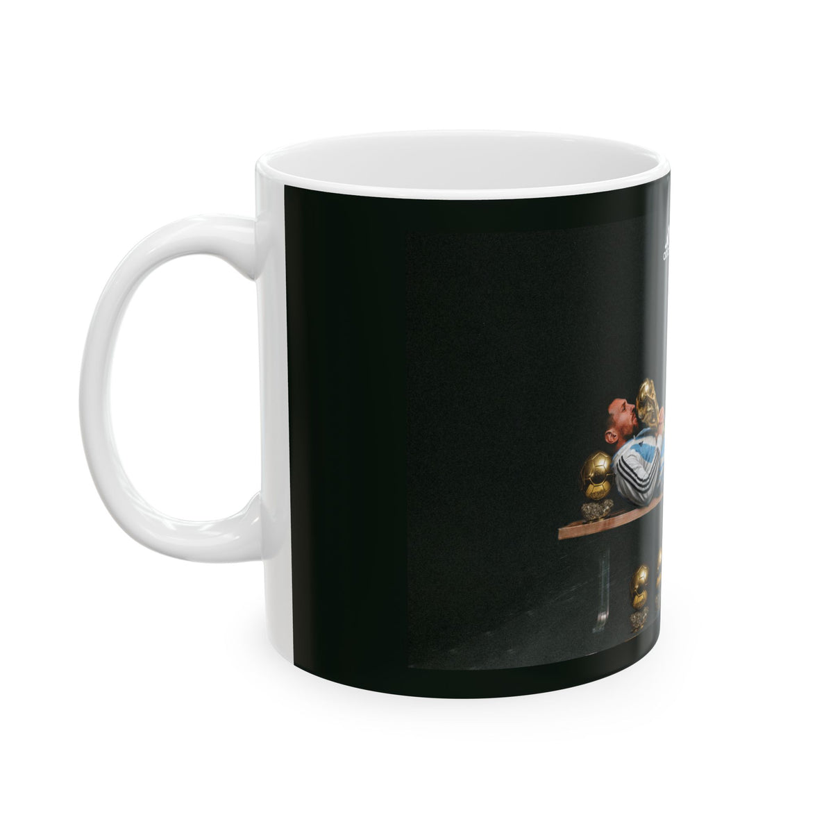 Soccer Champion Ceramic Mug — Relaxing Goalkeeper Design (11oz, 15oz)
