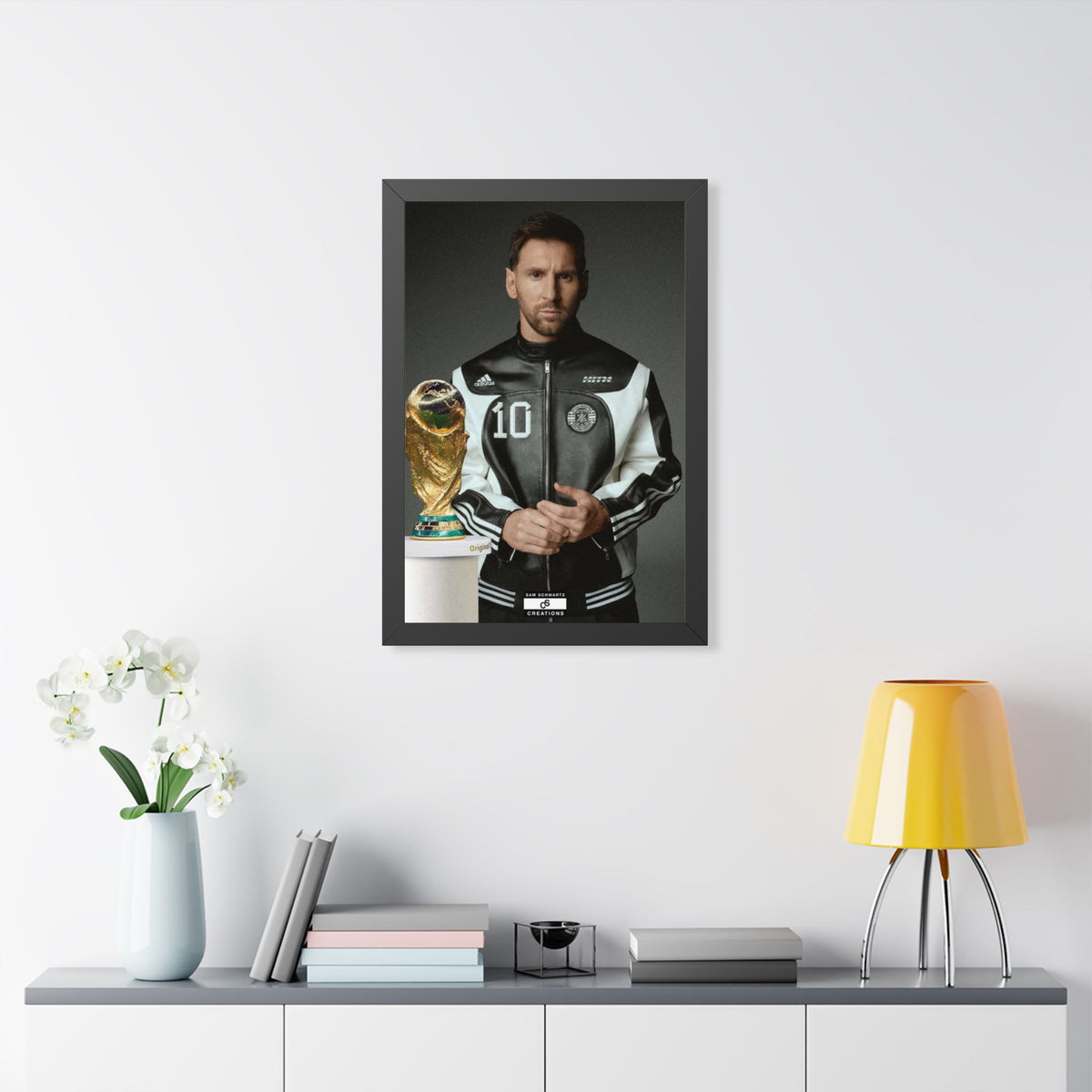 Messi x W.C Framed Poster — Framed GOAT Wall Art