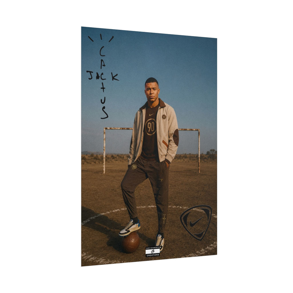 Cactus Jack 90 Poster | Kylian Mbappé Football Wall Art