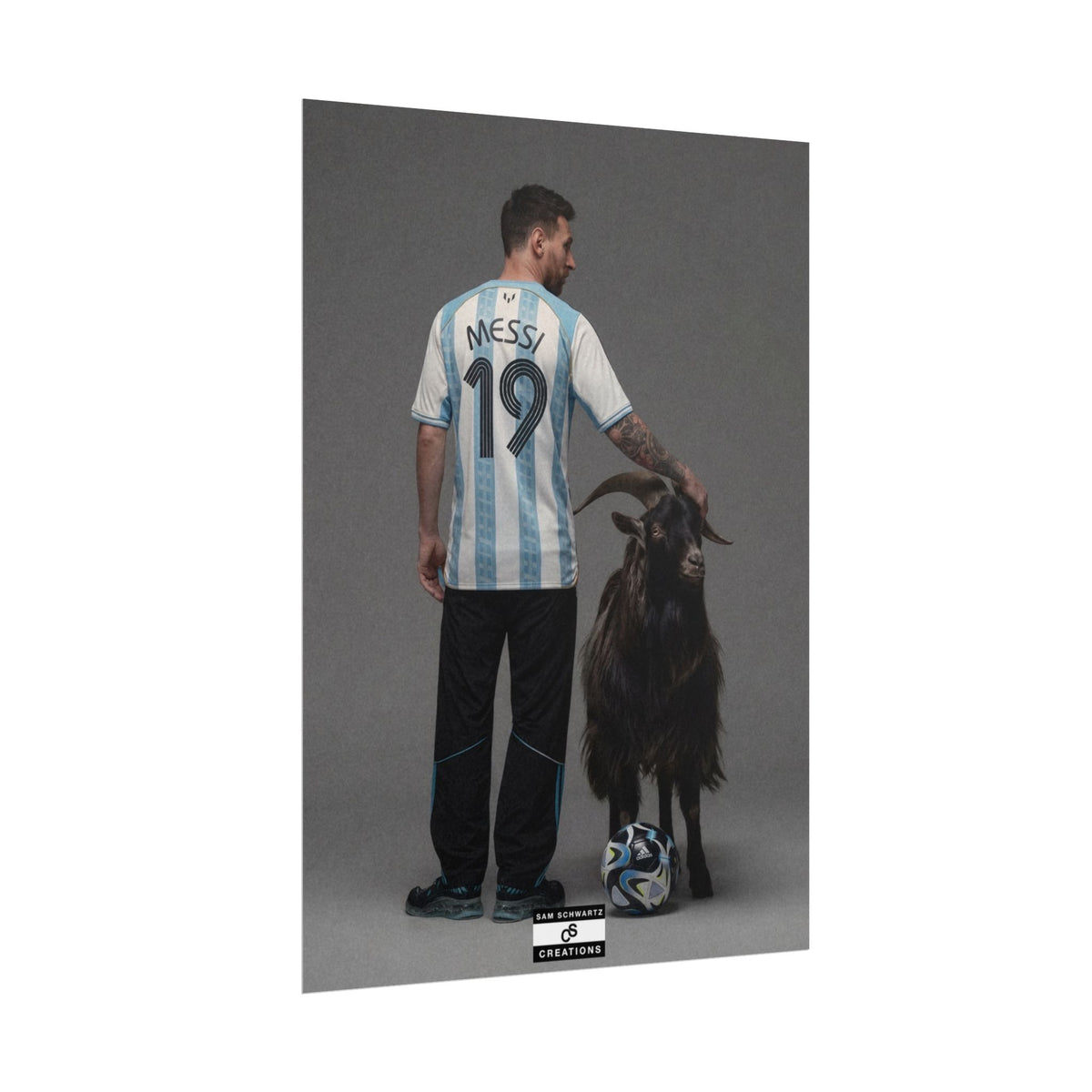 The GOAT Standard Poster | Lionel Messi Football Wall Art