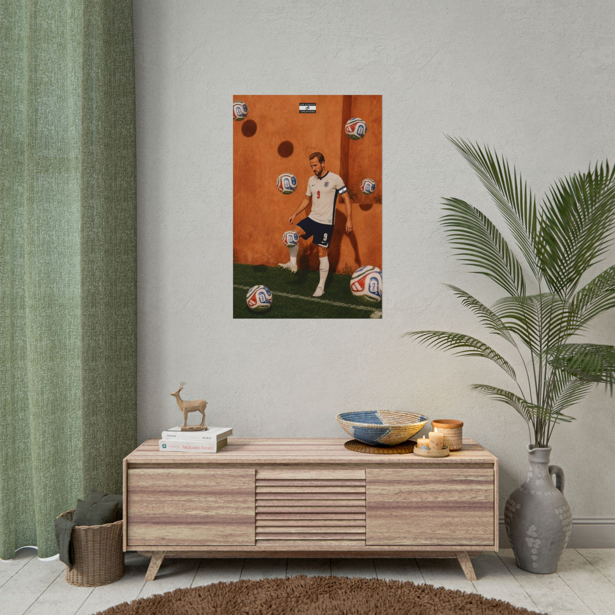 Captain’s Touch Poster | Harry Kane England Football Wall Art