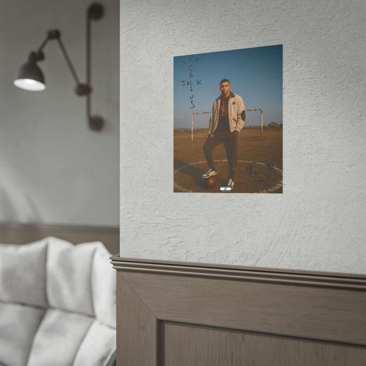 Cactus Jack 90 Poster | Kylian Mbappé Football Wall Art